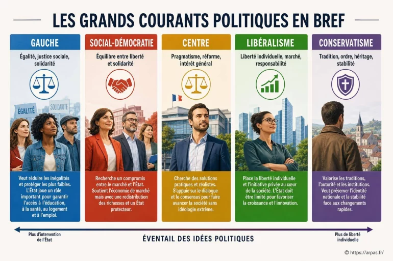 Les grands courants politiques expliqués en bref